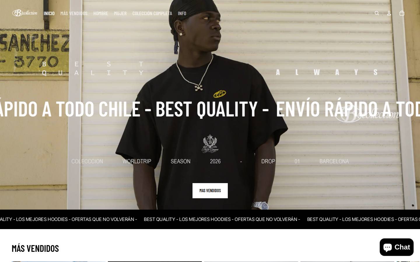bocollectioncl.com homepage screenshot