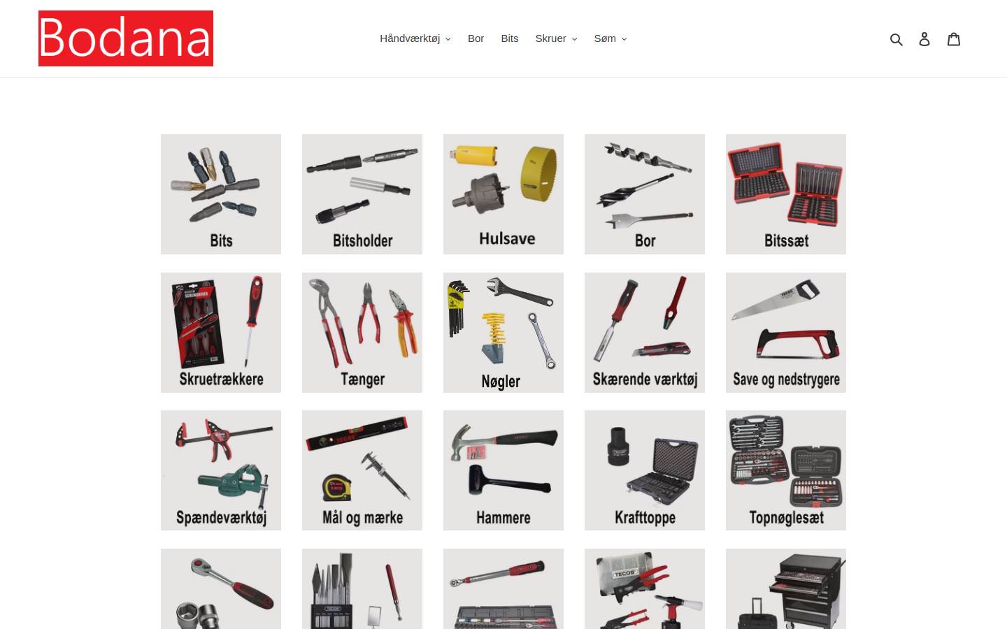 Bodana homepage screenshot