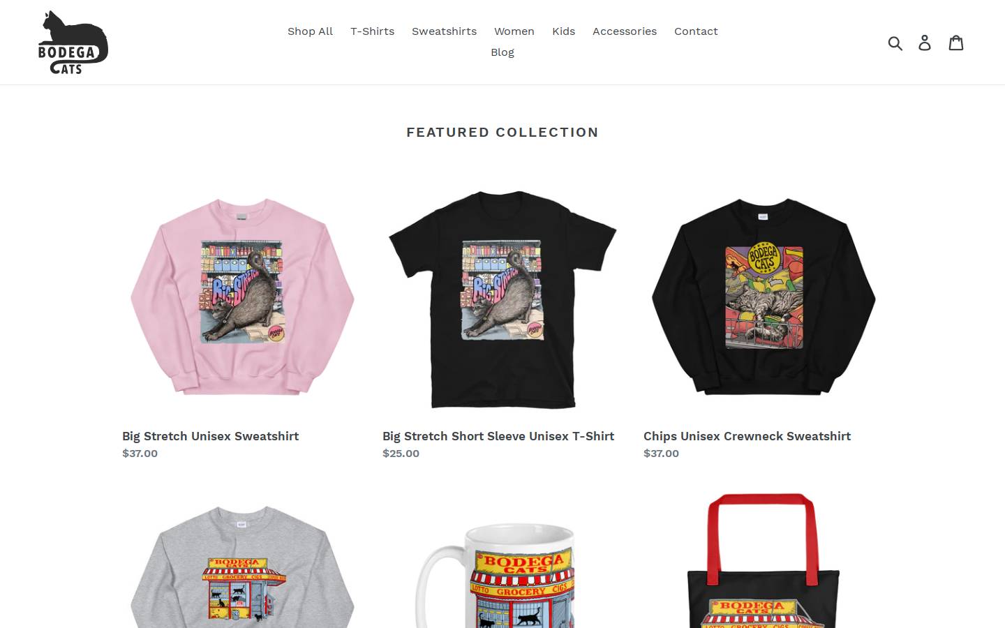 bodegacats.nyc homepage screenshot