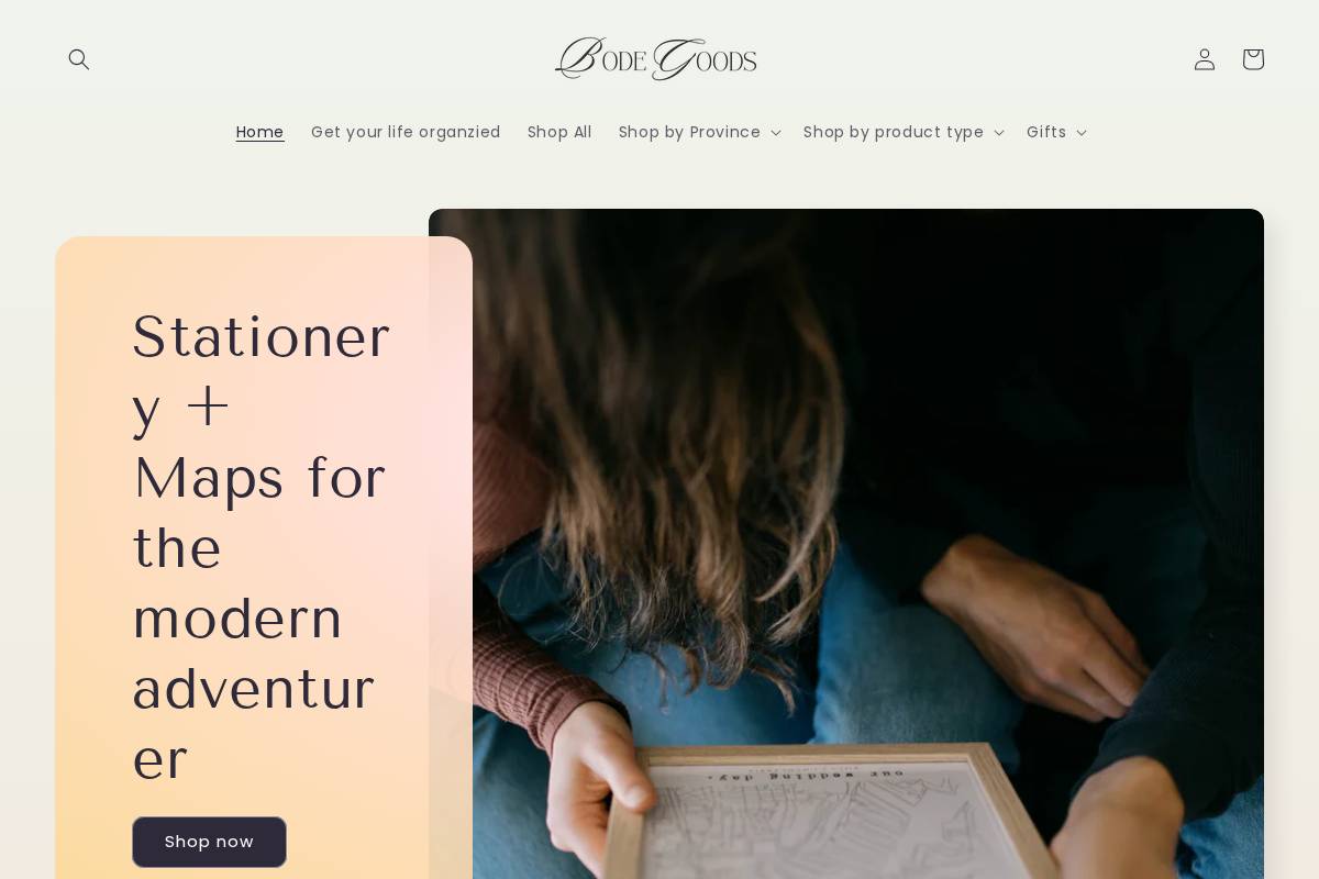 bodegoods.co homepage screenshot