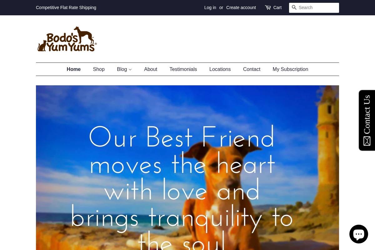 bodosyumyums.com homepage screenshot