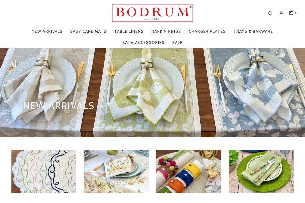 bodrumlinens.com homepage screenshot