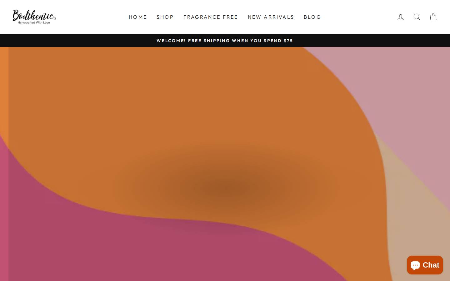bodthentic.com homepage screenshot