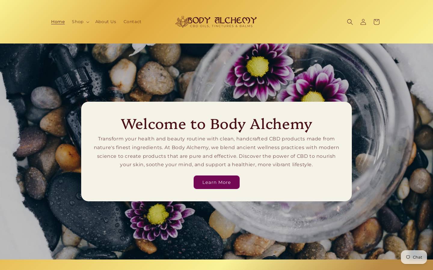 bodyalchemyproducts.com homepage screenshot