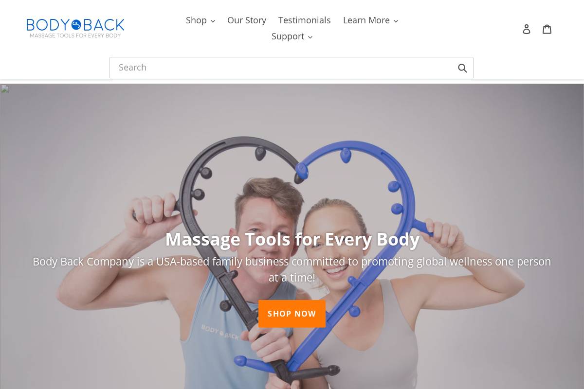 Body Back homepage screenshot