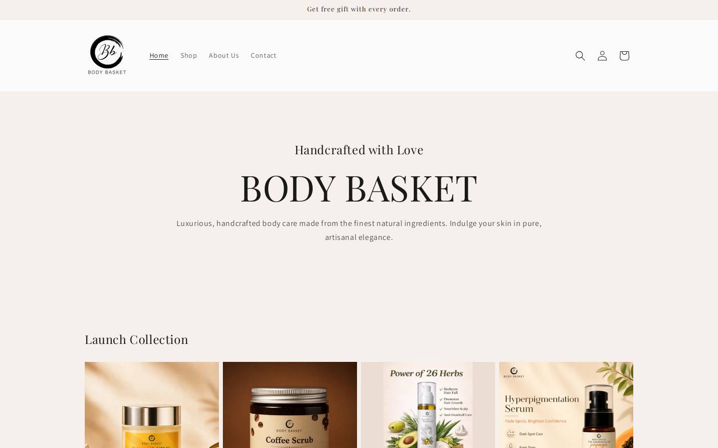 bodybasket.in homepage screenshot