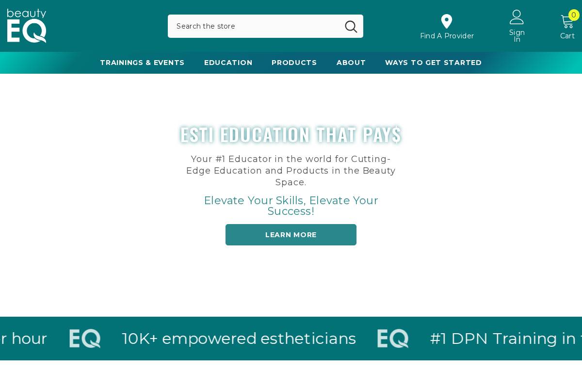 bodybeautyeq.com homepage screenshot