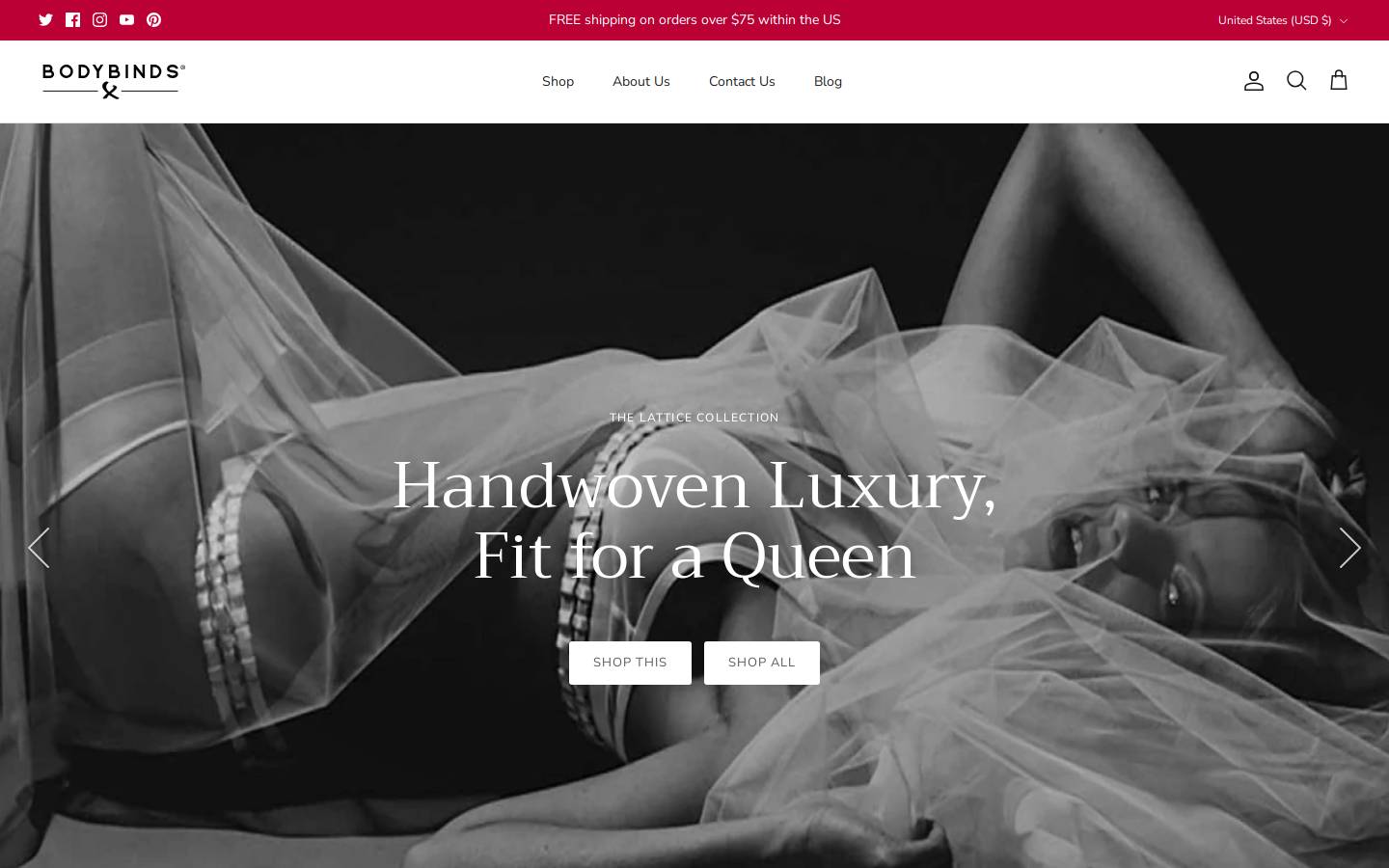 bodybinds.com homepage screenshot