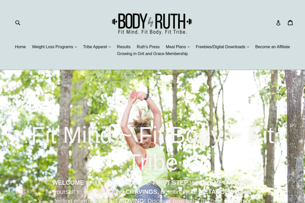 bodybyruth.com homepage screenshot