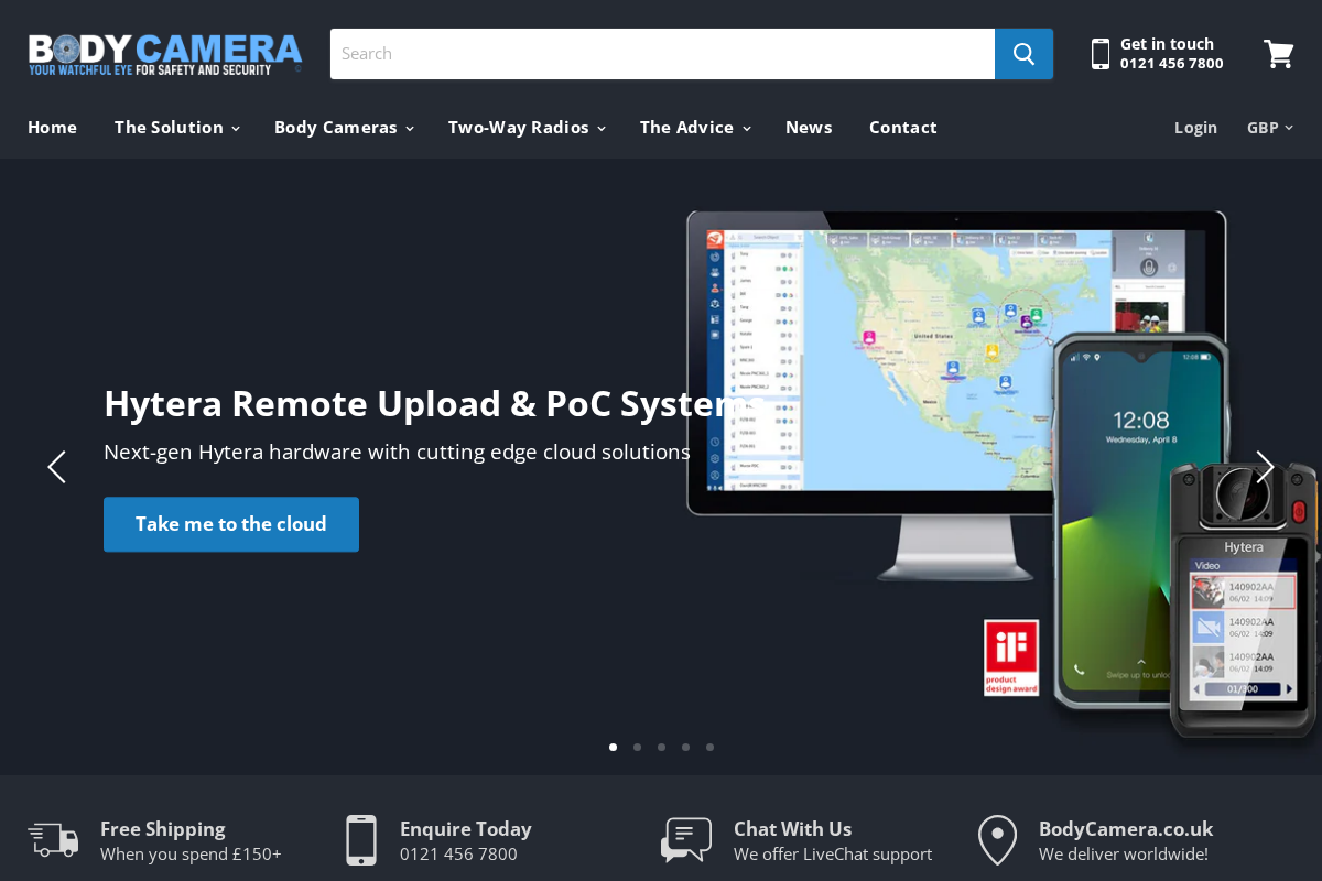 BodyCamera.co.uk homepage screenshot