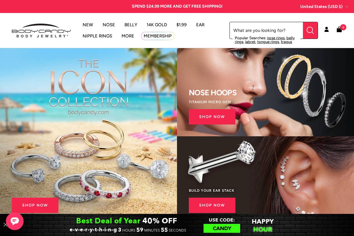 BodyCandy homepage screenshot