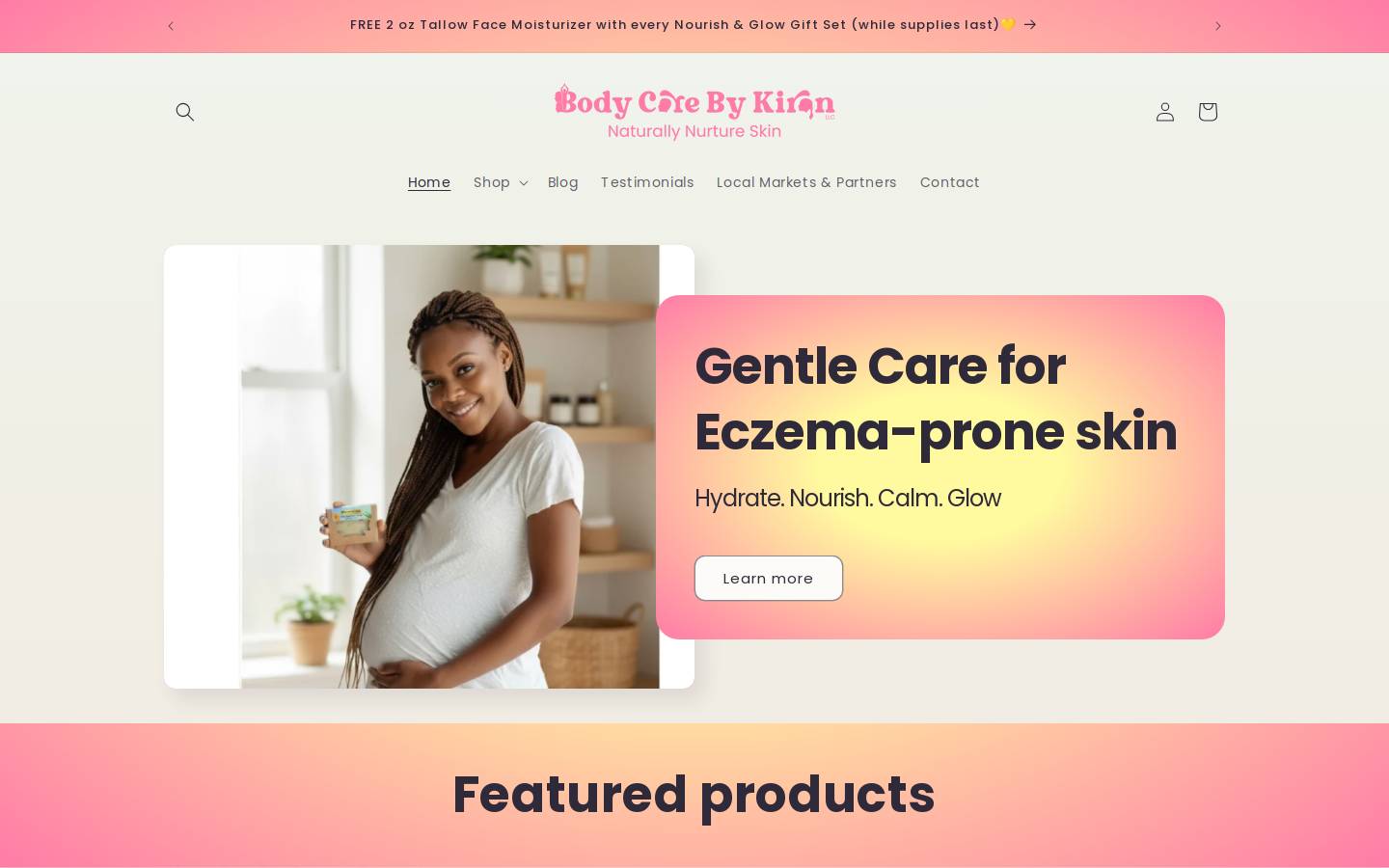 bodycarebykiran.com homepage screenshot