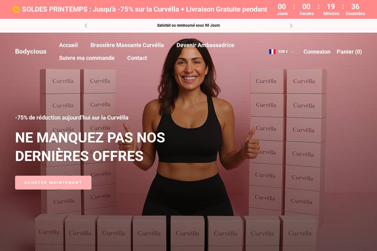 Bodycious homepage screenshot