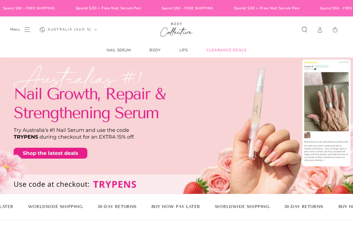 Bodycollectiveco homepage screenshot