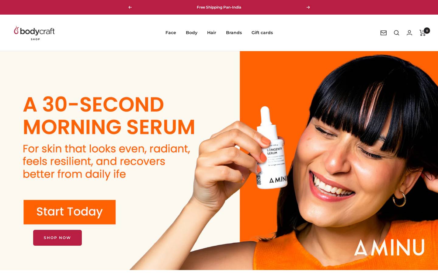 bodycraftshop.com homepage screenshot