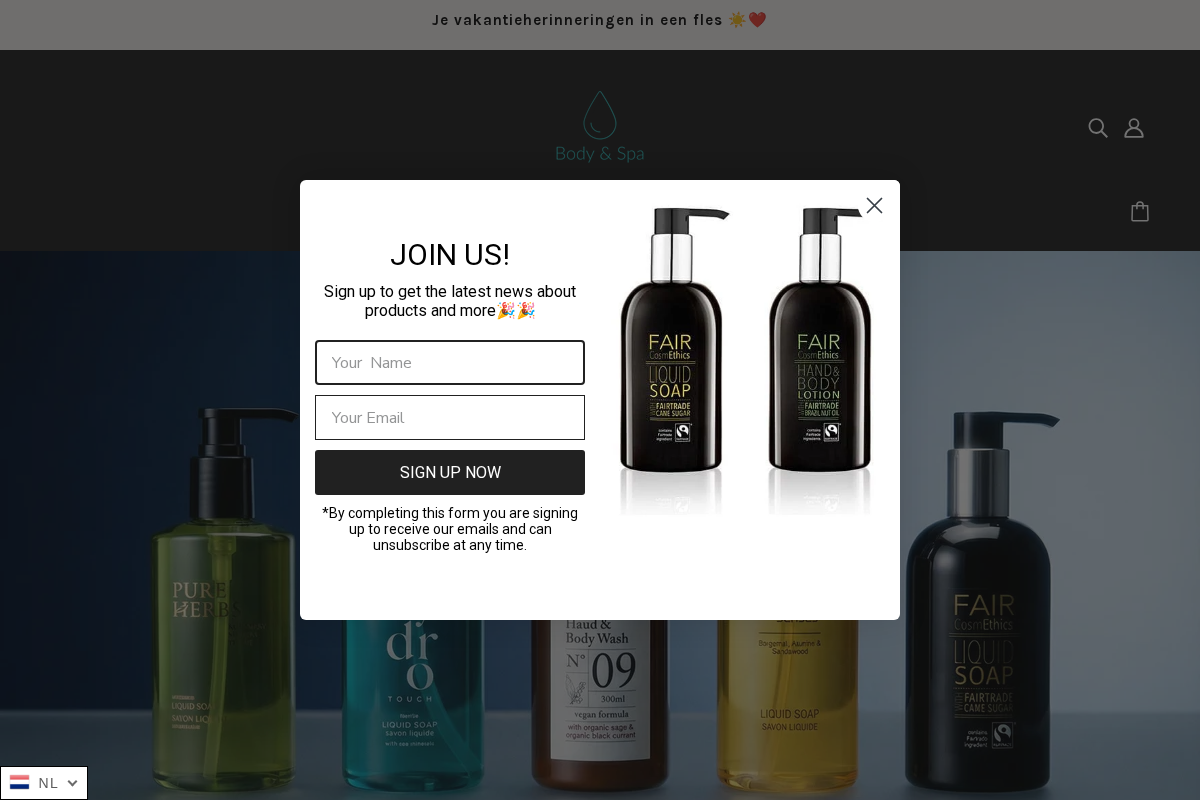 Bodyenspa Shop homepage screenshot