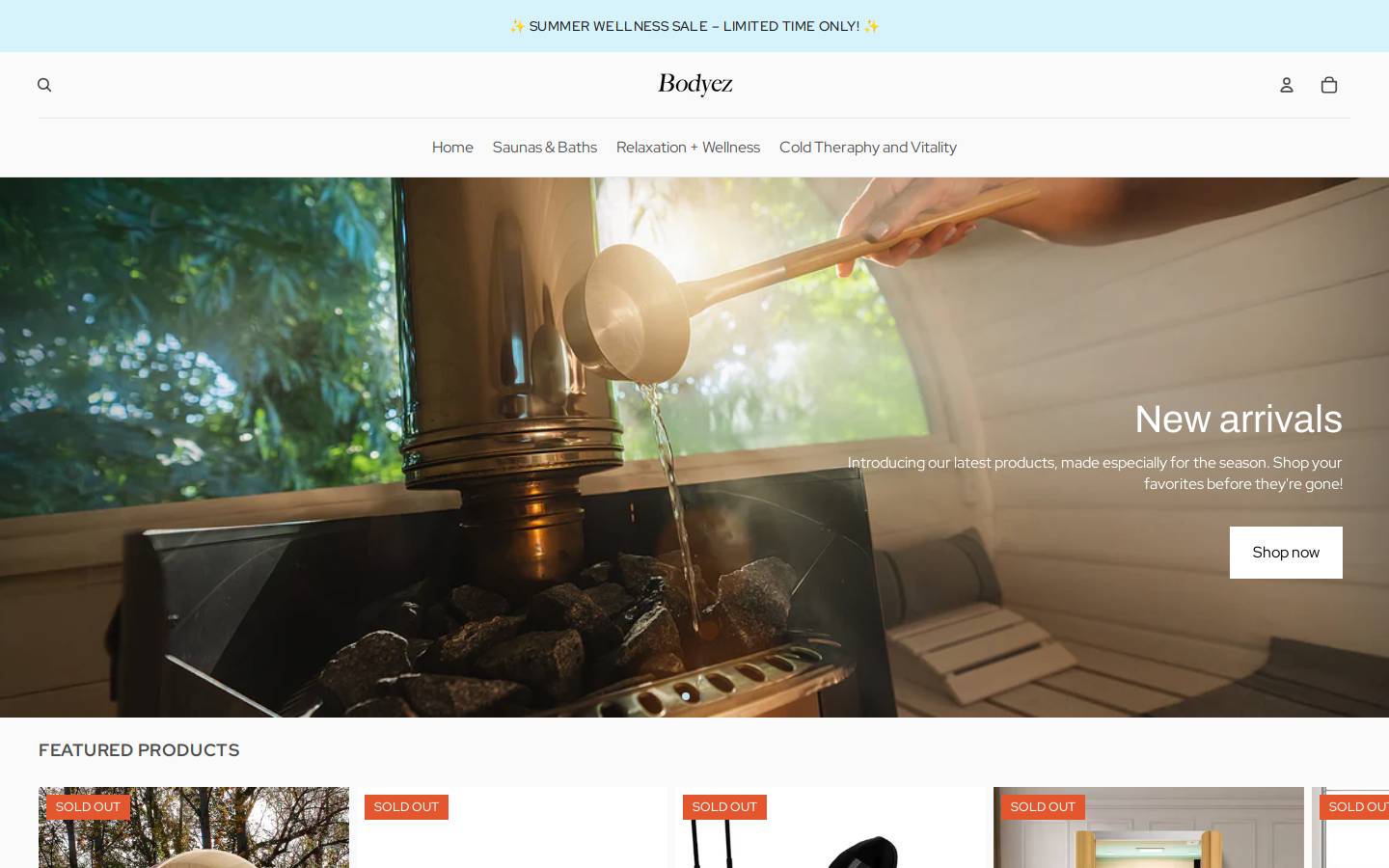 bodyez.com homepage screenshot