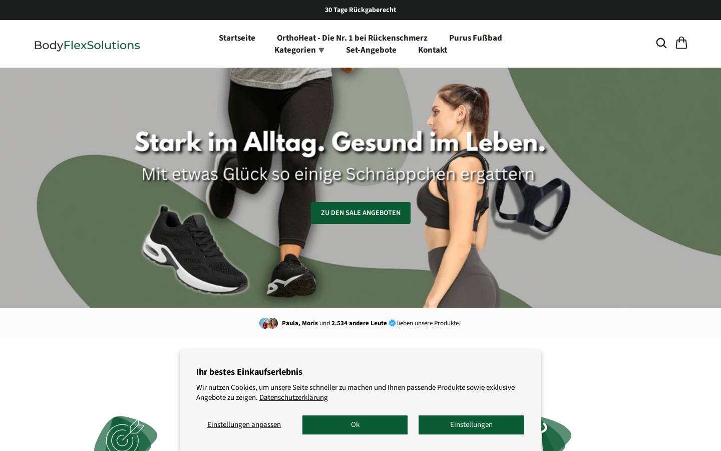 Bodyflexsolutions homepage screenshot