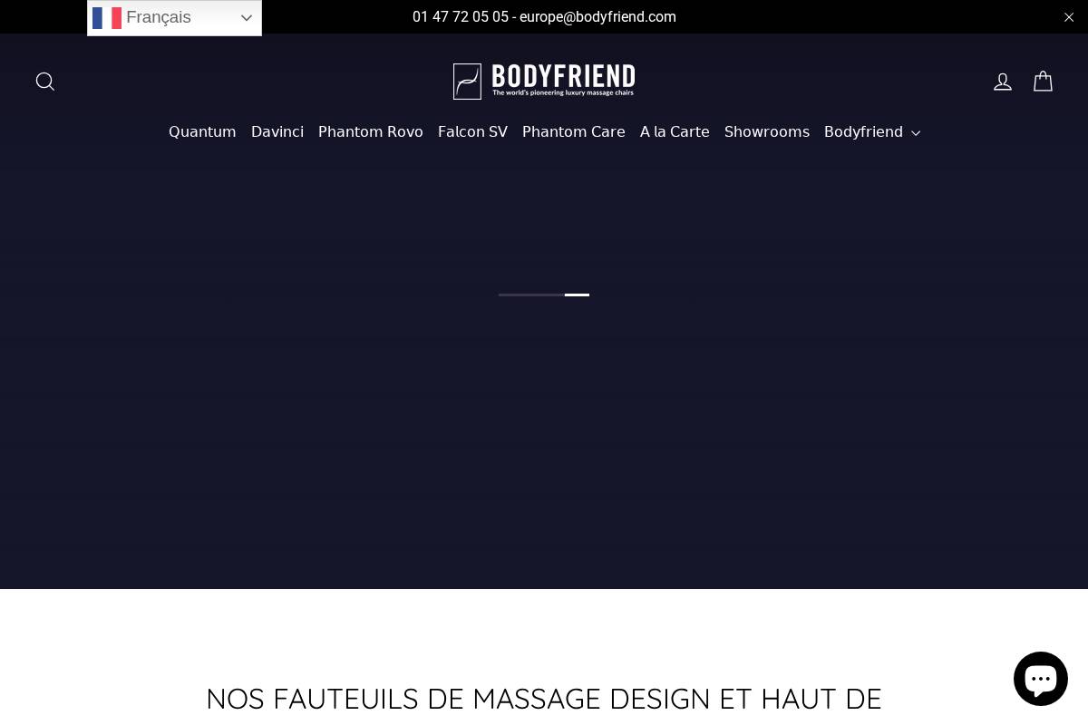 Bodyfriend Europe homepage screenshot