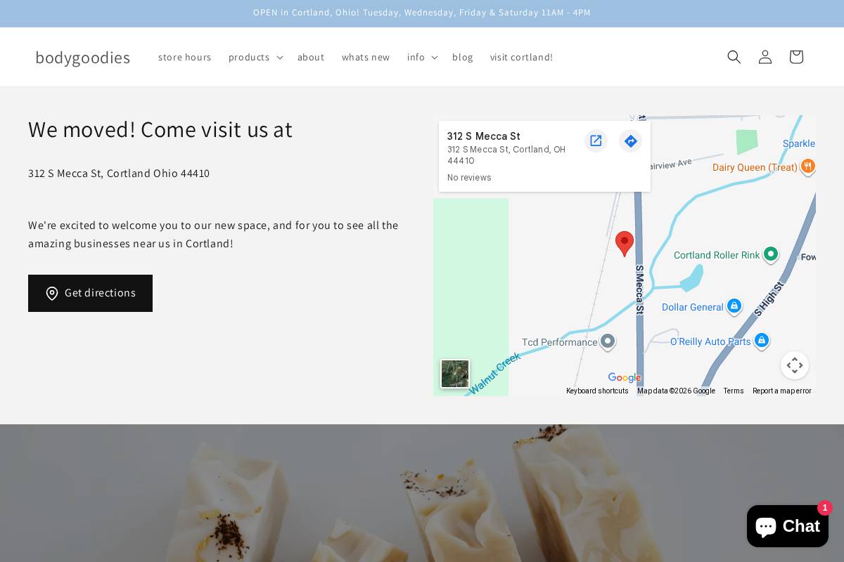 bodygoodies.com homepage screenshot