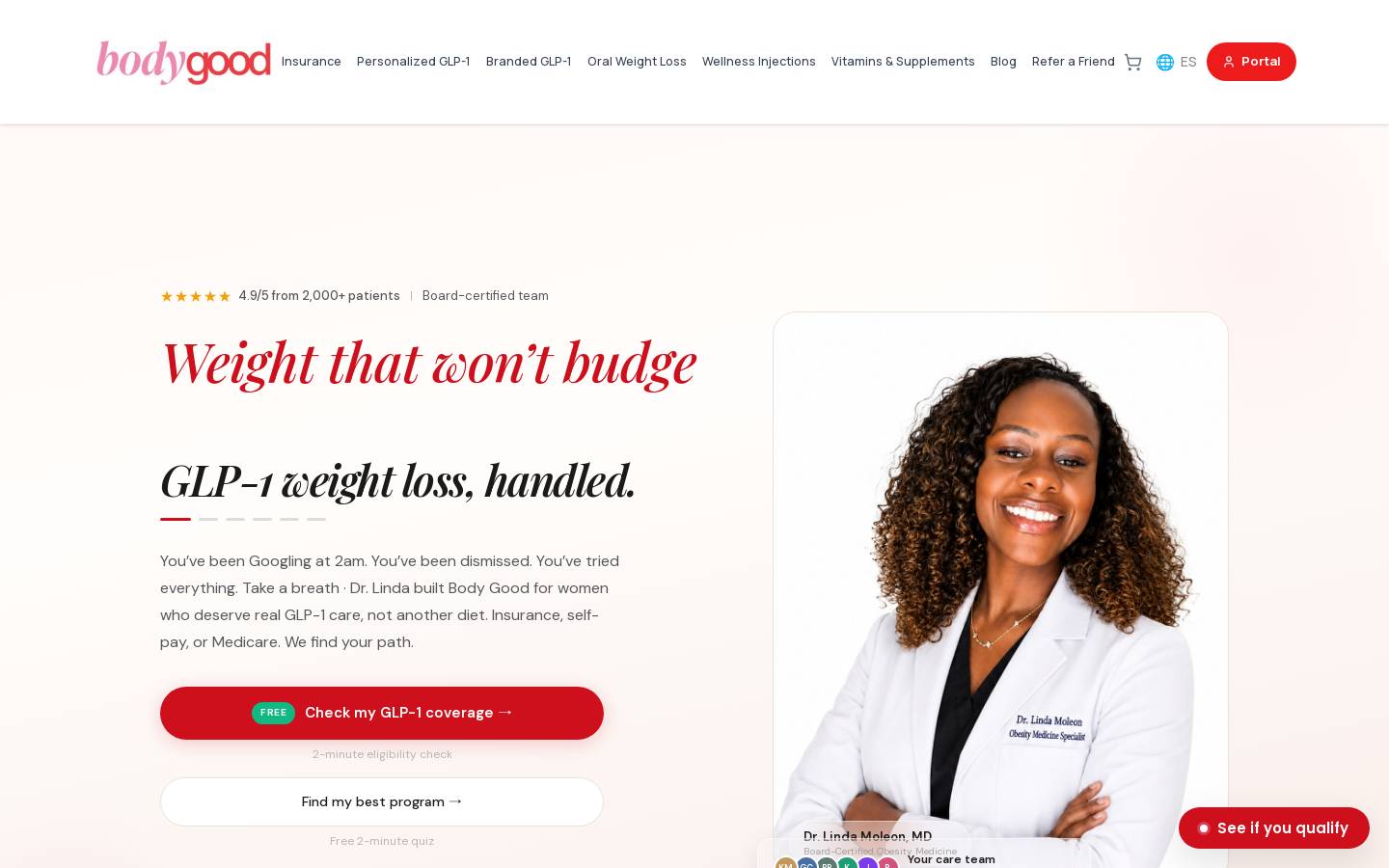 bodygoodshop.com homepage screenshot