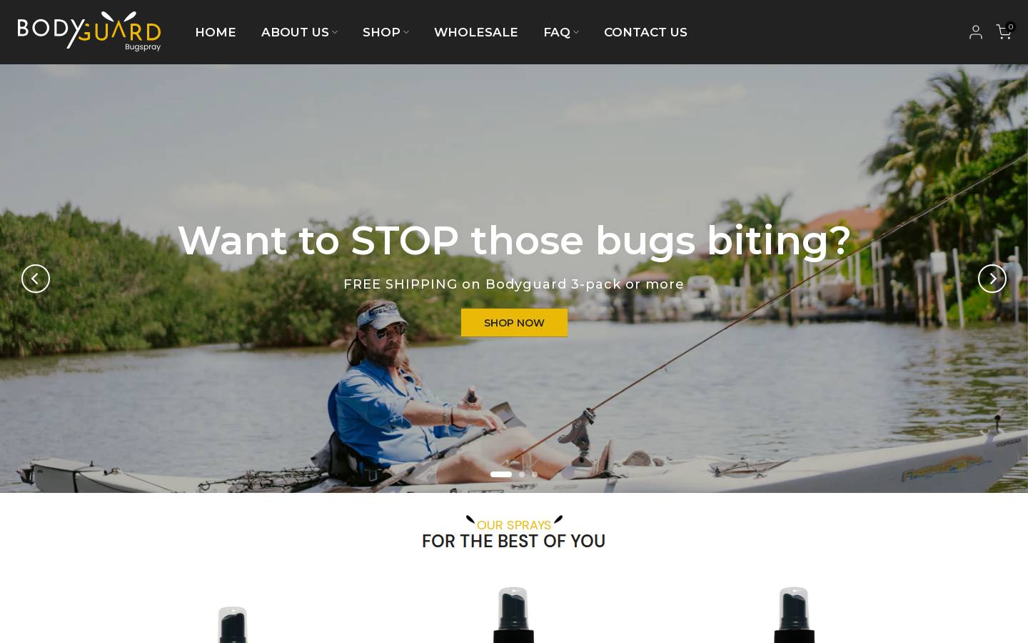 bodyguardbugspray.com homepage screenshot