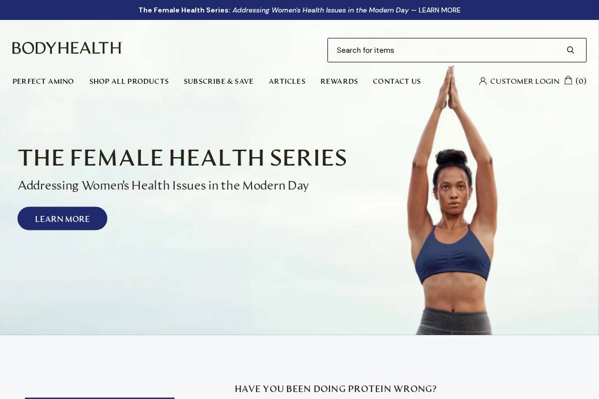 BodyHealth homepage screenshot