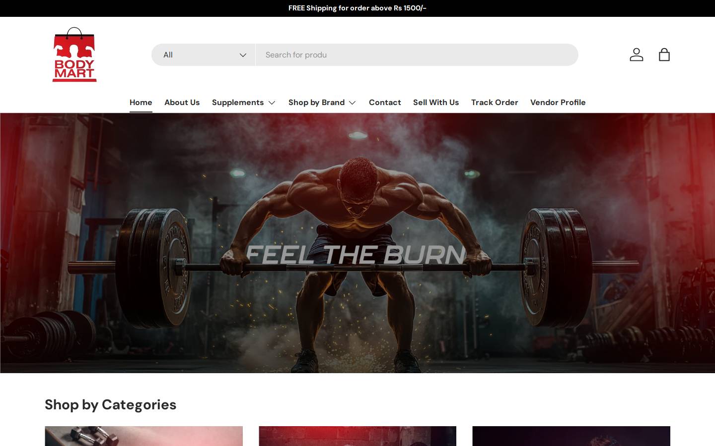 bodymart.in homepage screenshot