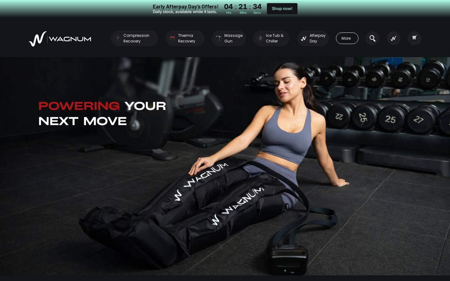Wagnum homepage screenshot