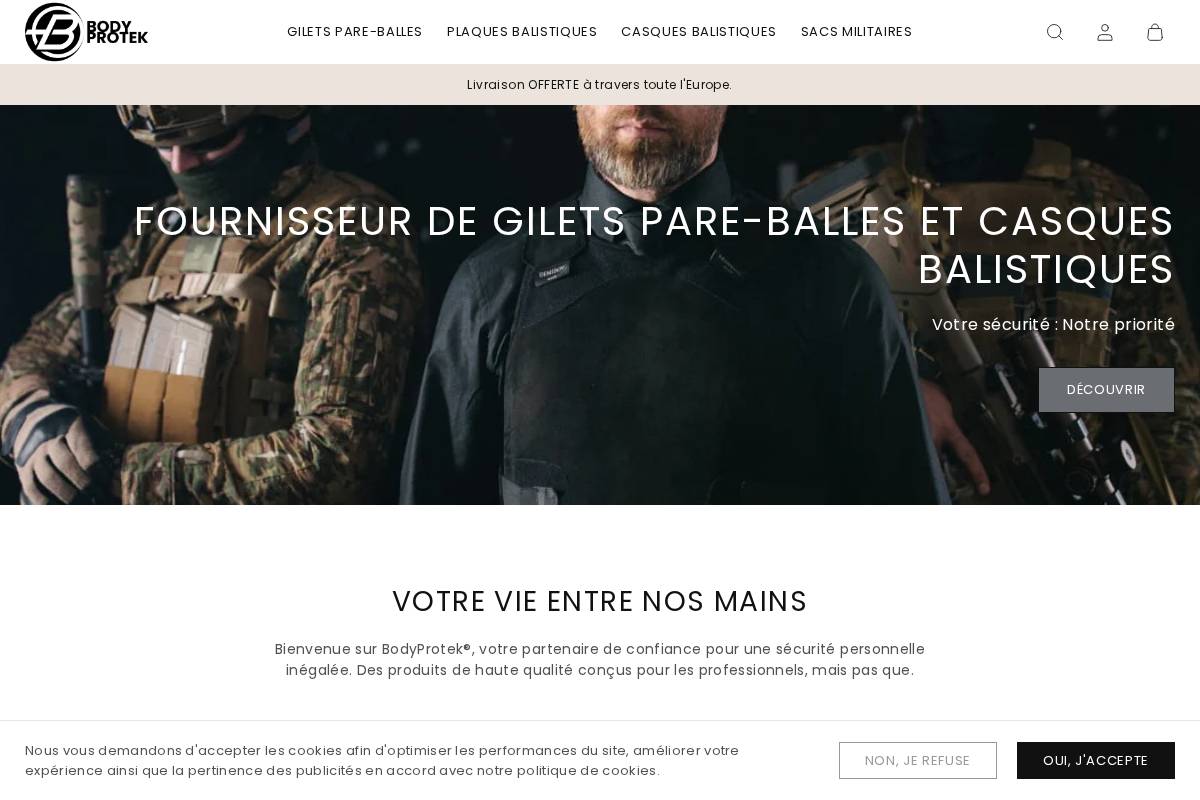 bodyprotek.fr homepage screenshot