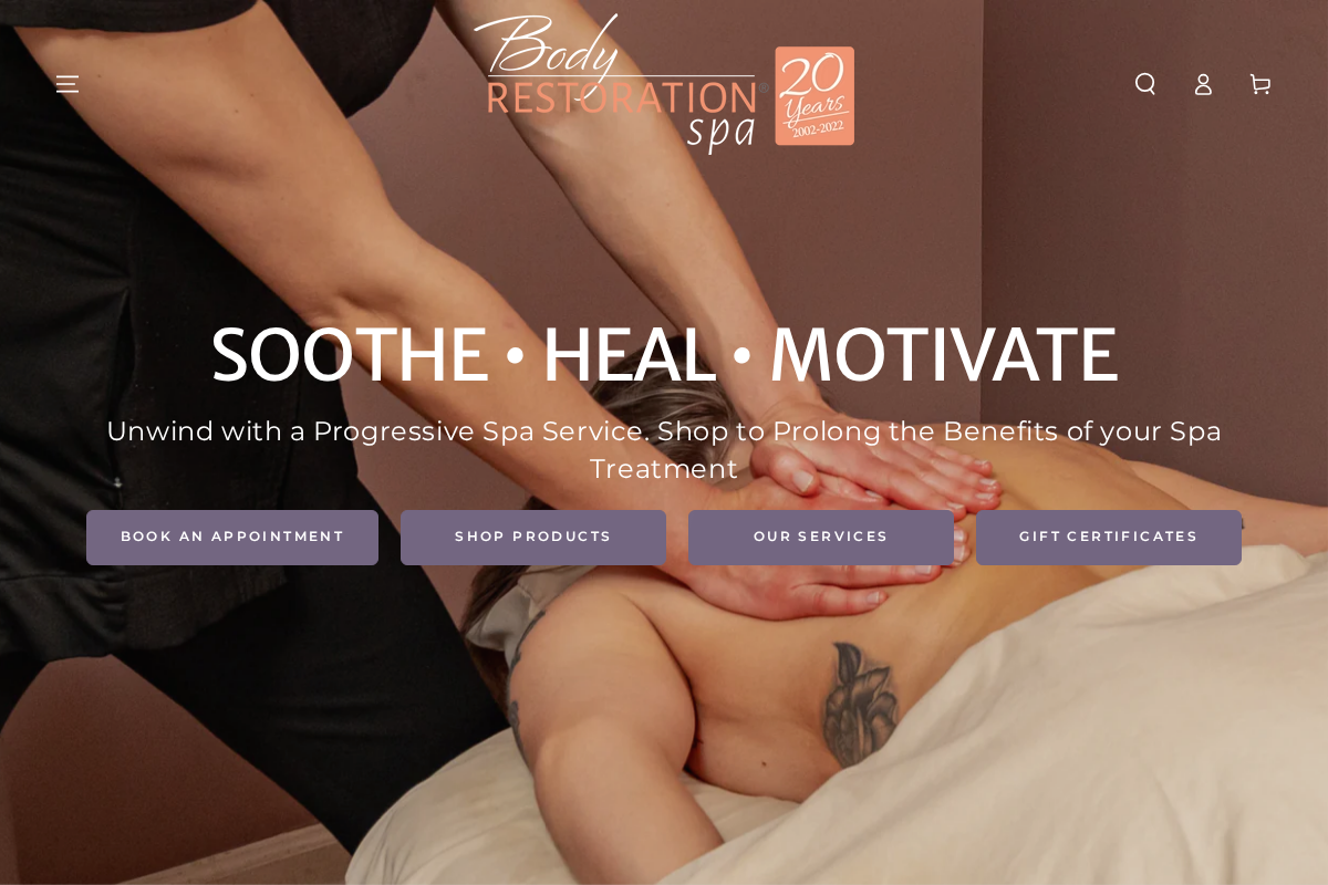 bodyrest.com homepage screenshot