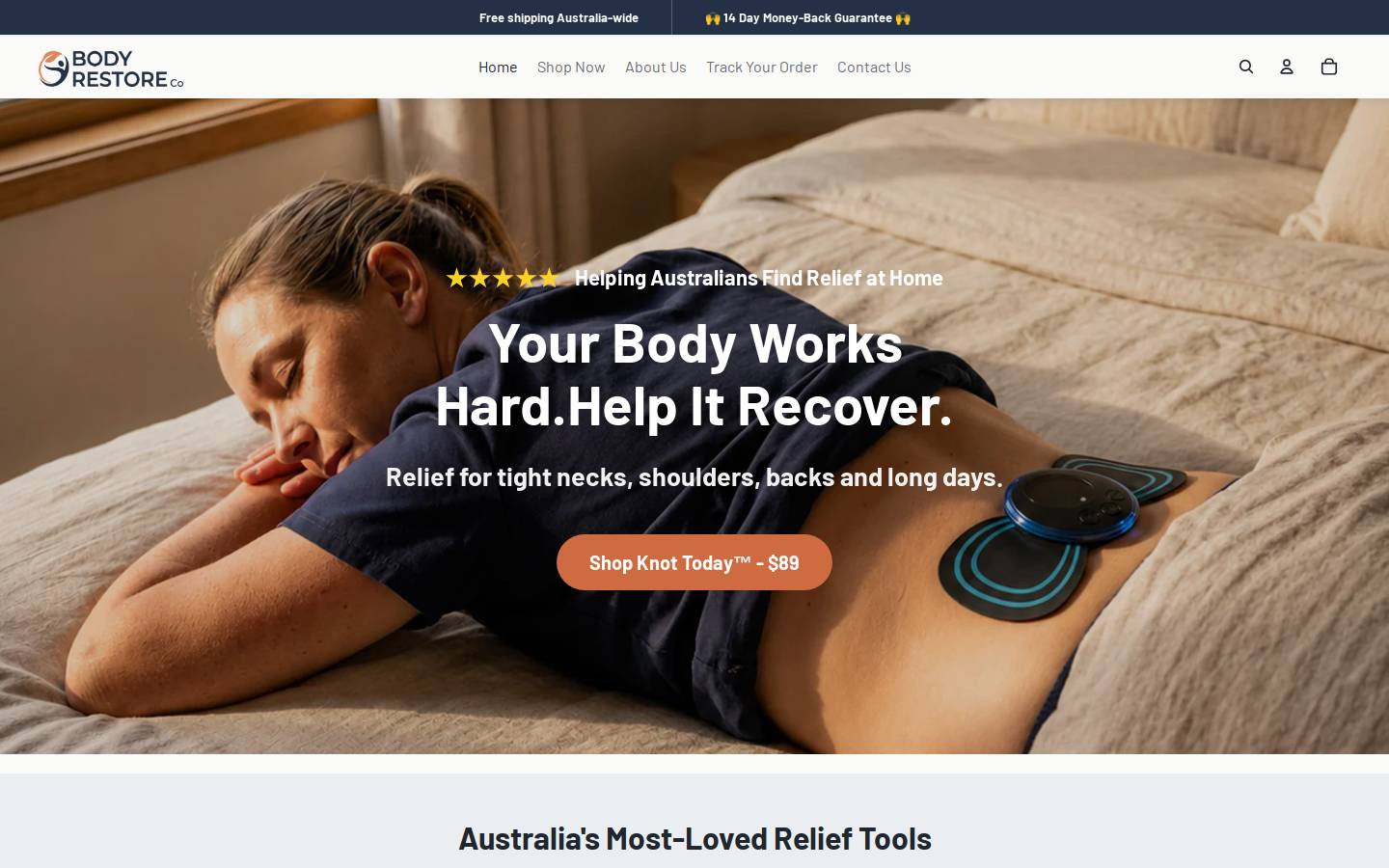 bodyrestoreco.com homepage screenshot