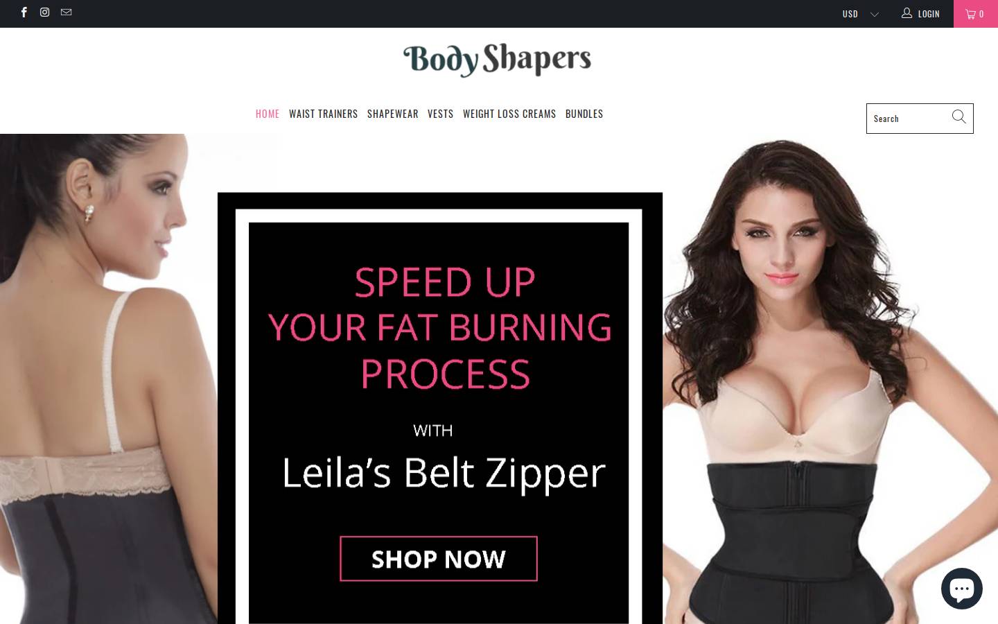 bodyshaperslifestyle.com homepage screenshot