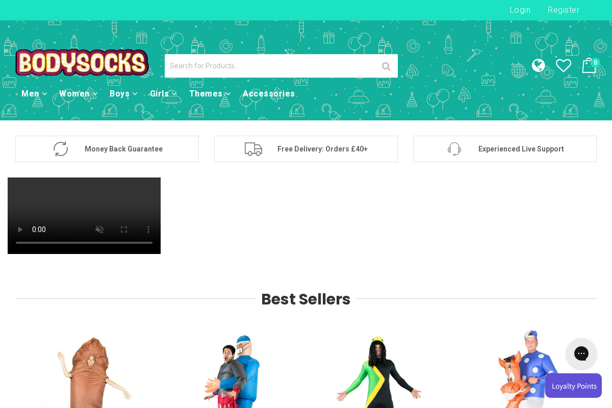 Bodysocks homepage screenshot