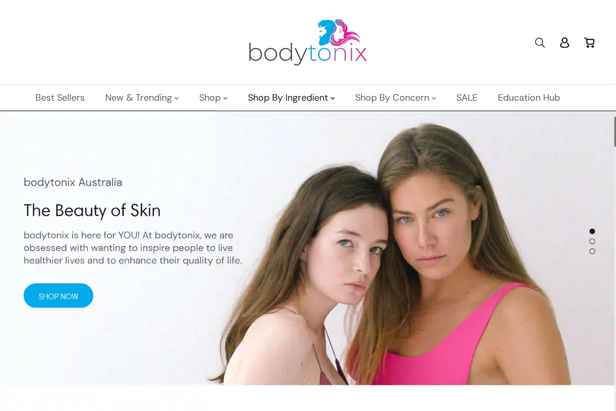 bodytonix homepage screenshot