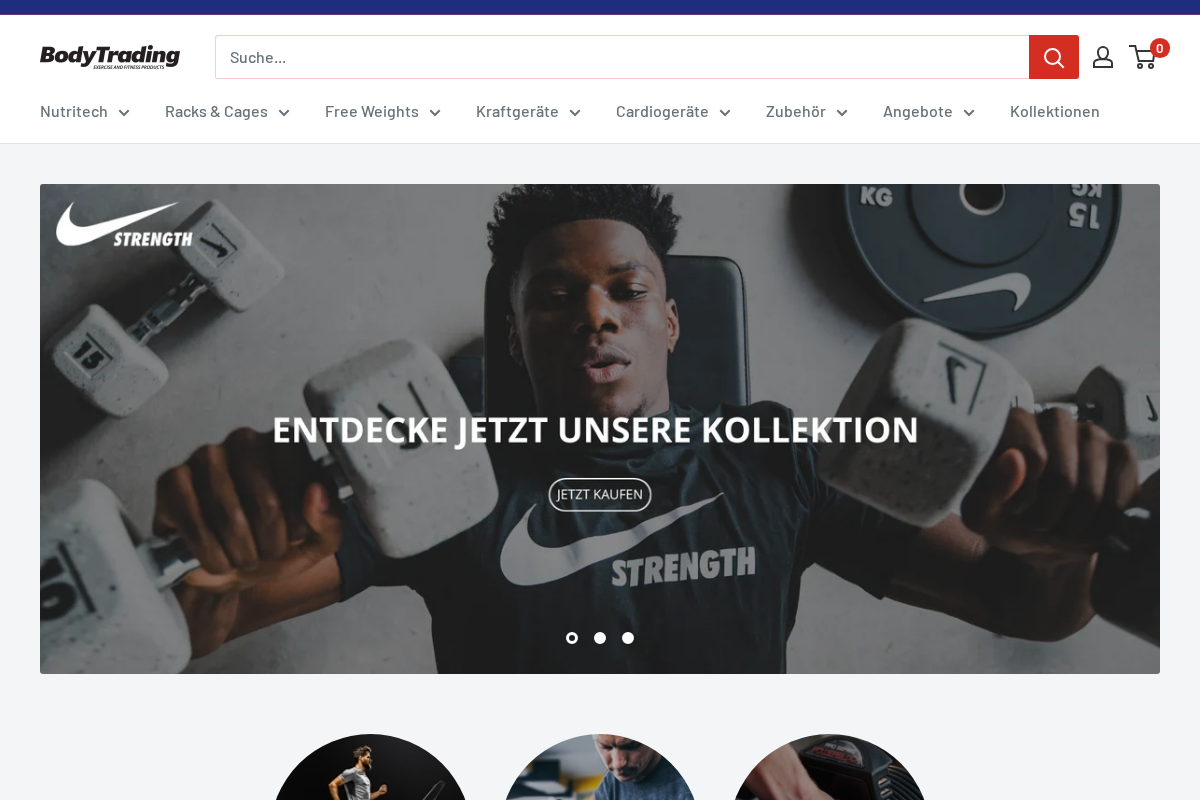 Bodytrading homepage screenshot