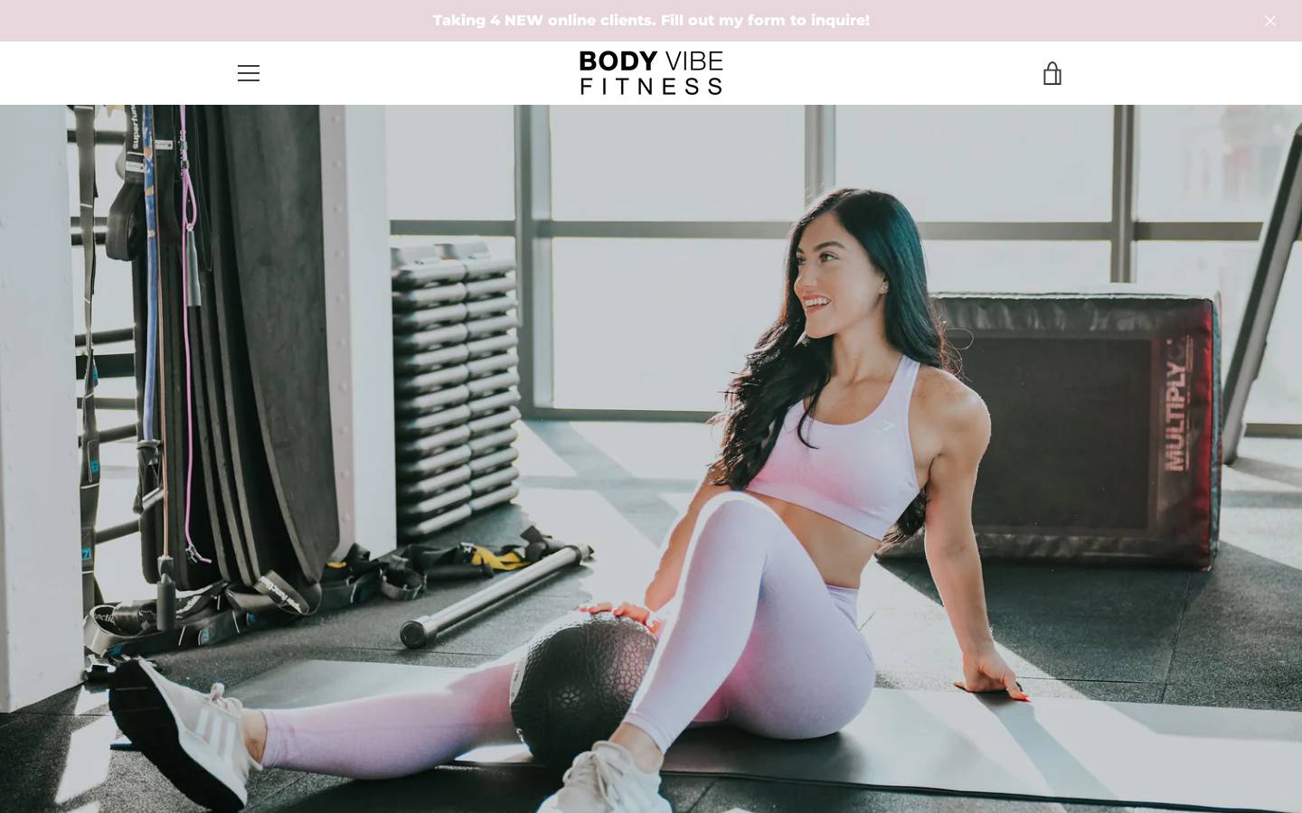 bodyvibefitness.com homepage screenshot