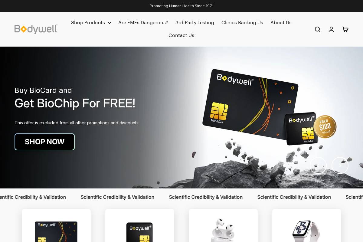 Bodywell homepage screenshot