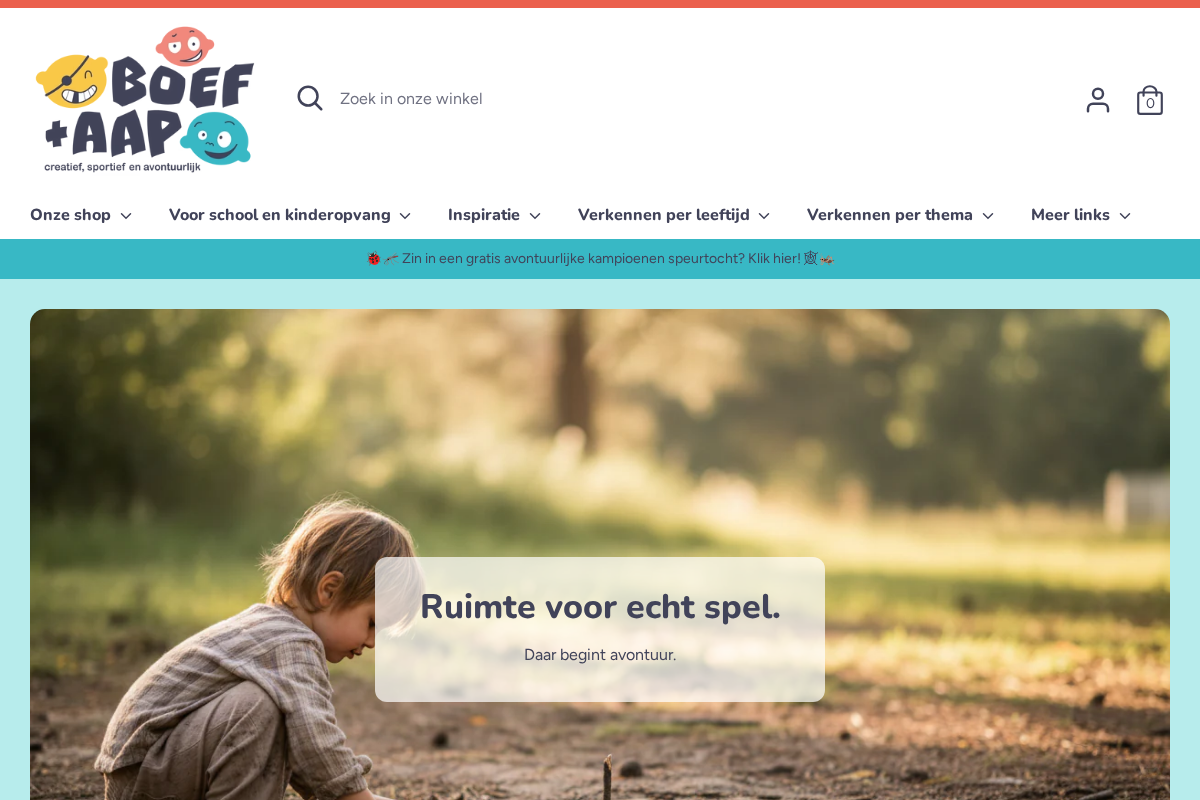 Boef en Aap homepage screenshot