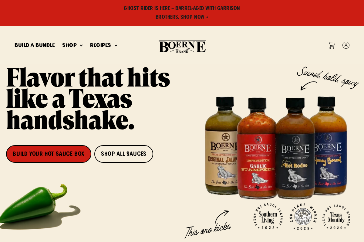 Boerne Brand homepage screenshot