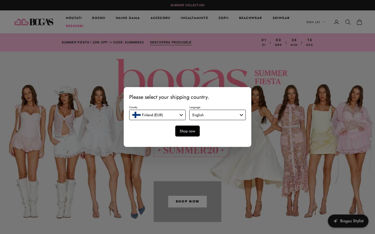 Bogas homepage screenshot
