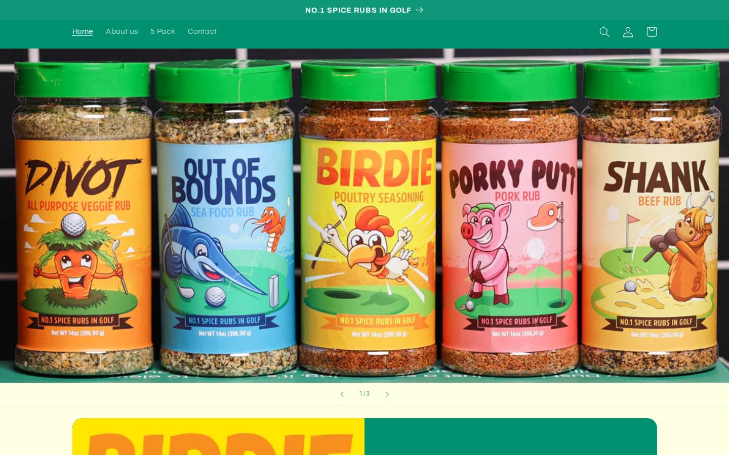 bogeydust.com homepage screenshot