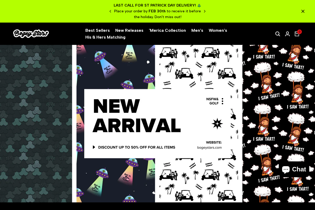 Bogey Stars Golf homepage screenshot