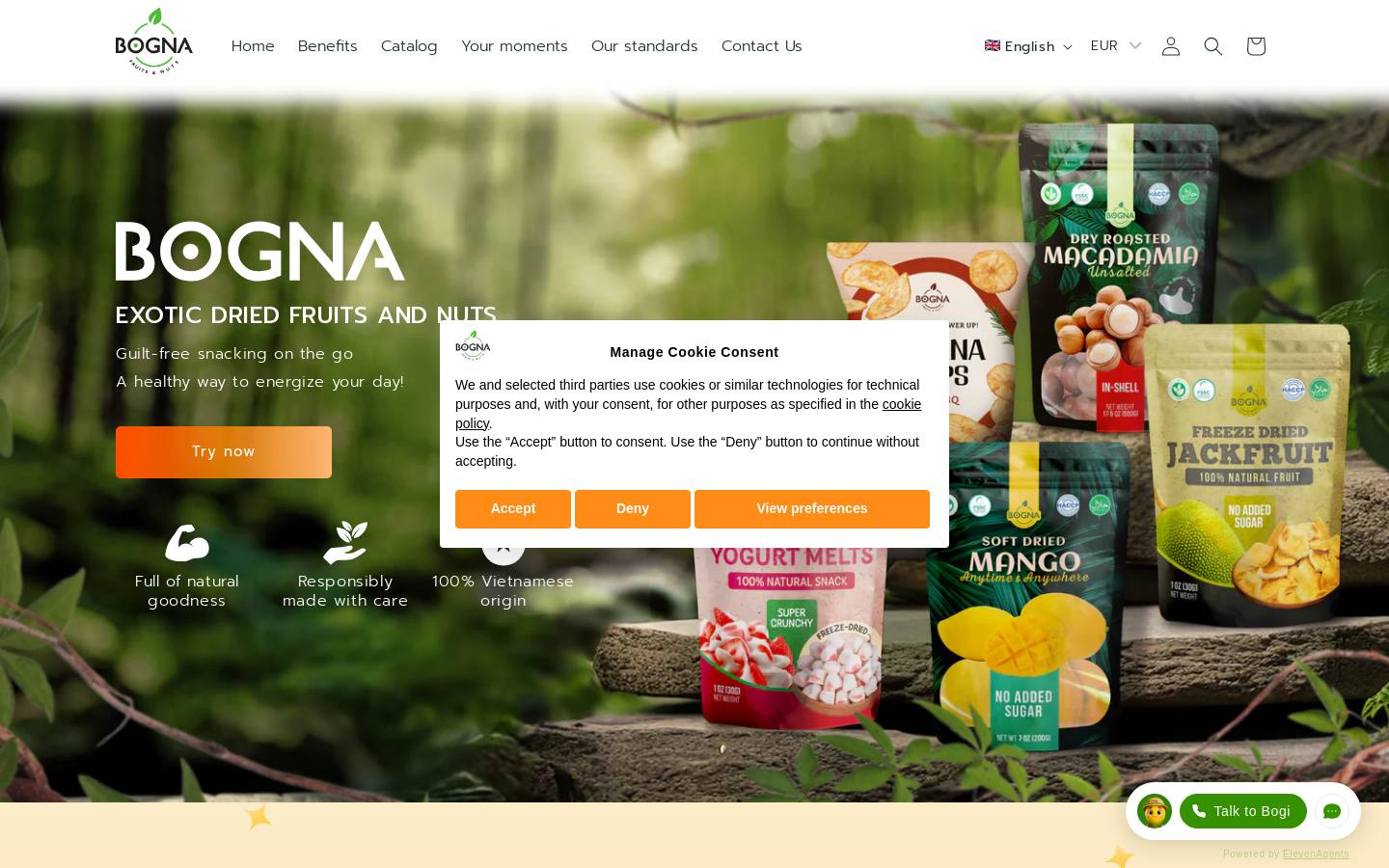 bogna-fruits.com homepage screenshot
