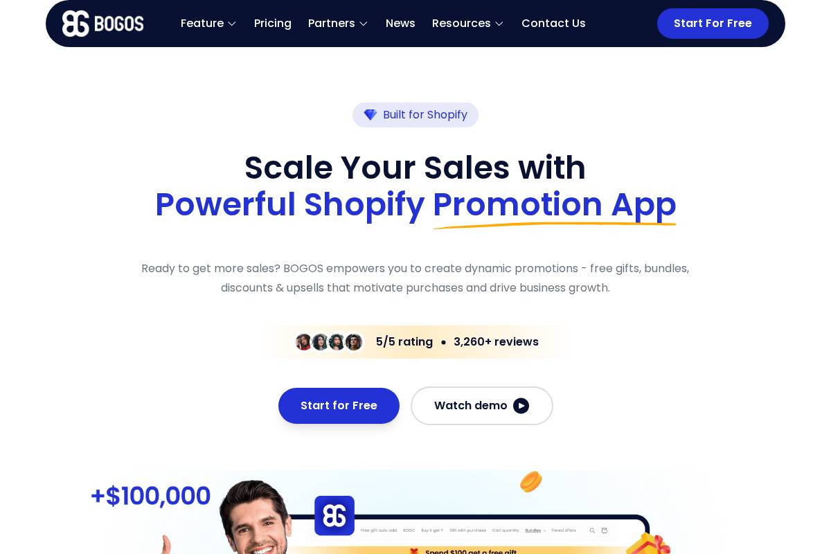 BOGOS homepage screenshot