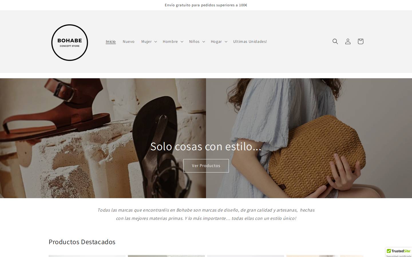bohabe.com homepage screenshot