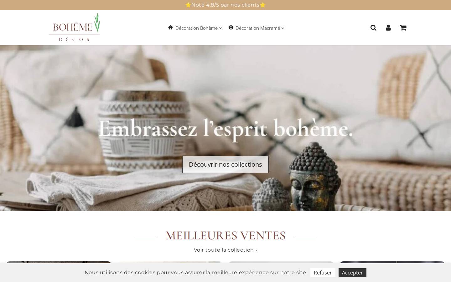 boheme-decor.com homepage screenshot