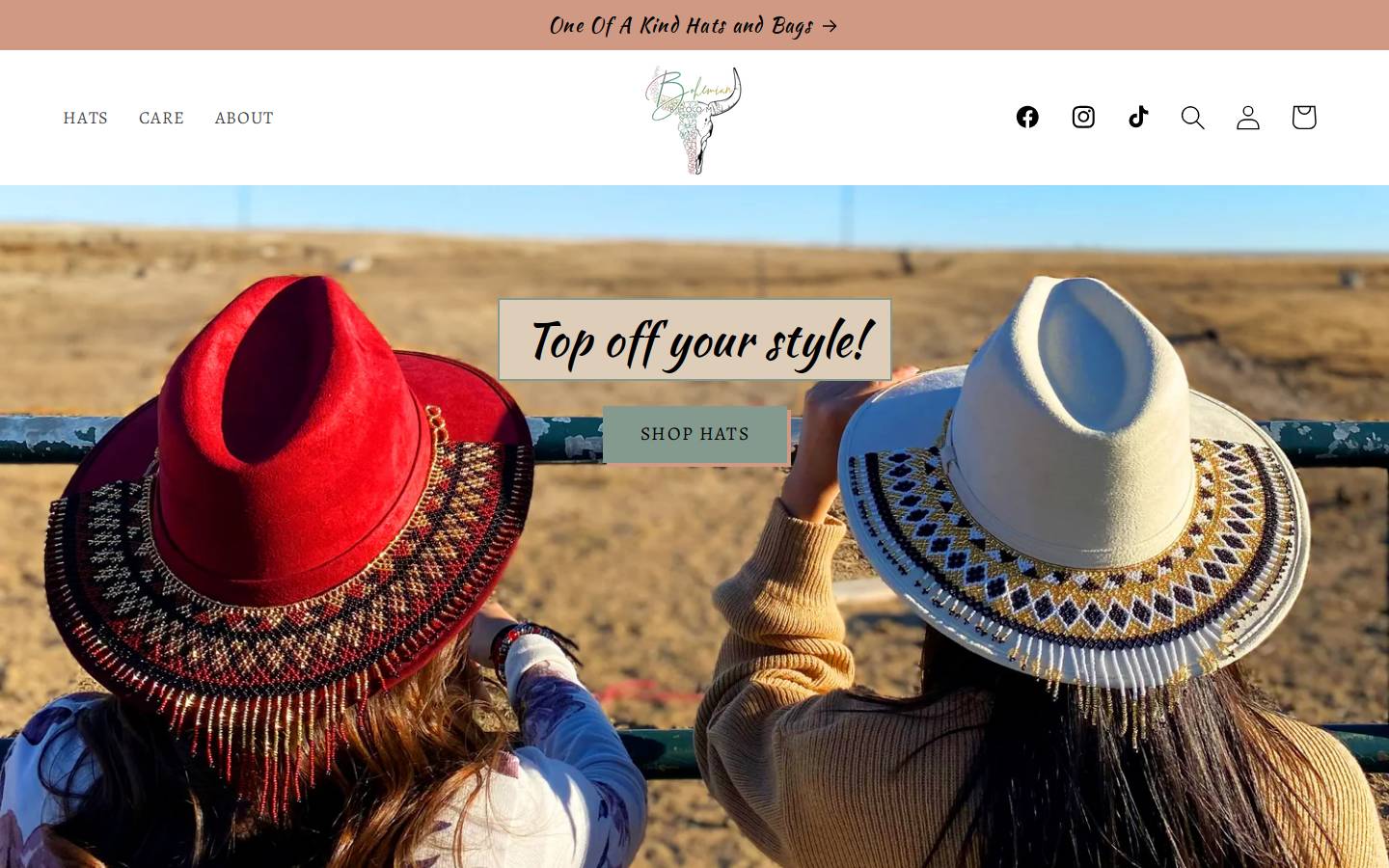 bohemianblooms.store homepage screenshot