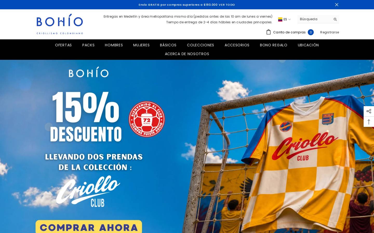 bohioplaya.com homepage screenshot
