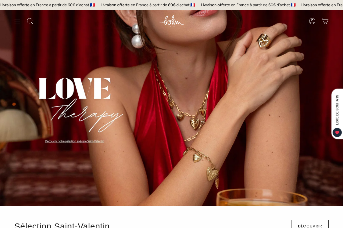 Bohm Paris homepage screenshot